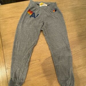 AVIATOR NATION LOGO SWEATPANTS - HEATHER GREY - SIZE SMALL